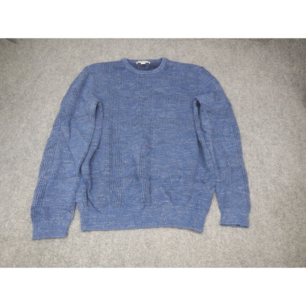 Jos. A. Bank 1905‎ Crewneck Sweater Men's Large Blue Cotton Casual Knit Pullover